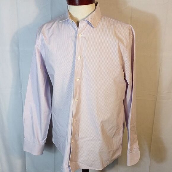 Tommy Hilfiger Slim Fit Non-Iron Striped Dress Shirt - Picture 1 of 7